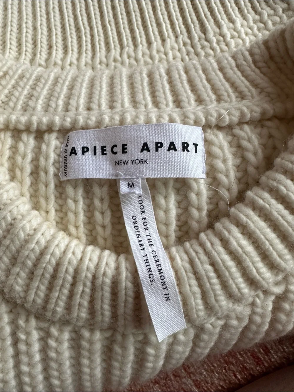 Apiece apart elodie knit vest cream merino wool blend size medium - Picture 5 of 9